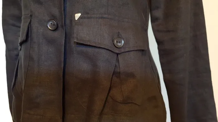 veste en Lin noire New Man 40 - photo numéro 5