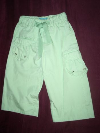 Pantacourt vert clair