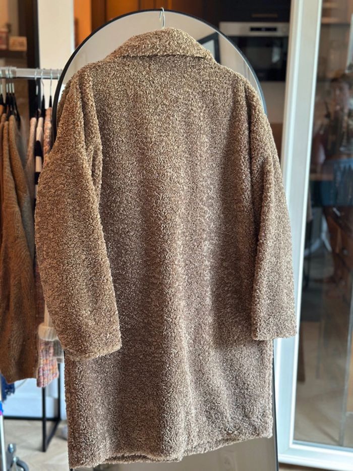 Manteau mi long oversize façon Teddy taille Xs oversize Zara - photo numéro 4