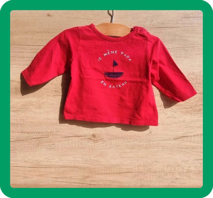 Tee shirt manche longue Rouge TAO 9 mois