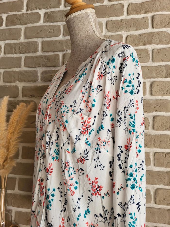Blouse fluide boutonnée fleuri - photo numéro 7