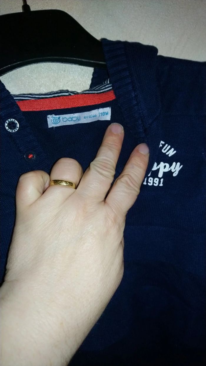 Pull à capuche Gemo 18 mois en très bon état - photo numéro 10