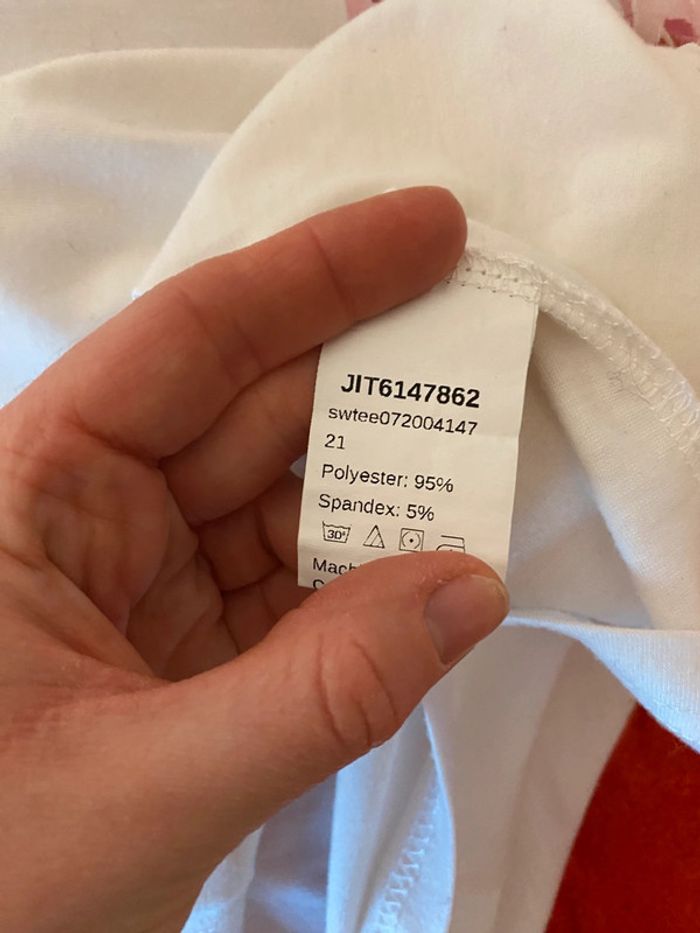 T-shirt blanc fleur de cerisier Shein taille M - photo numéro 7