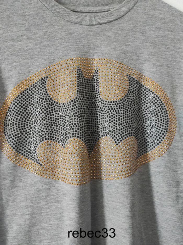 T-shirt batman logo strass - photo numéro 2