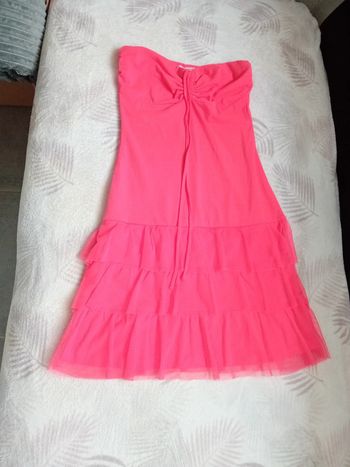 Robe Bustier S/36 Rose Fluo Gémo