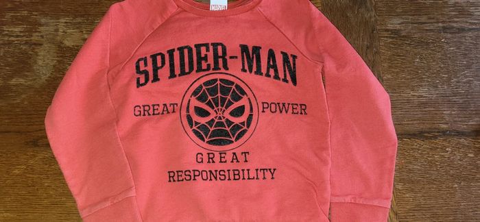 Swear rouge 5/6 ans spiderman