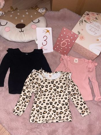 Lot de 3 tee shirt manche longue 3-6m