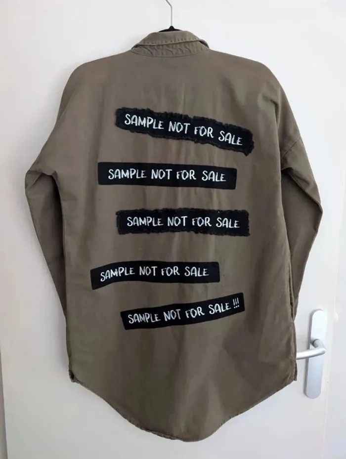 Veste chemise kaki femme avec écriture dos taille S New-Yorker - photo numéro 2