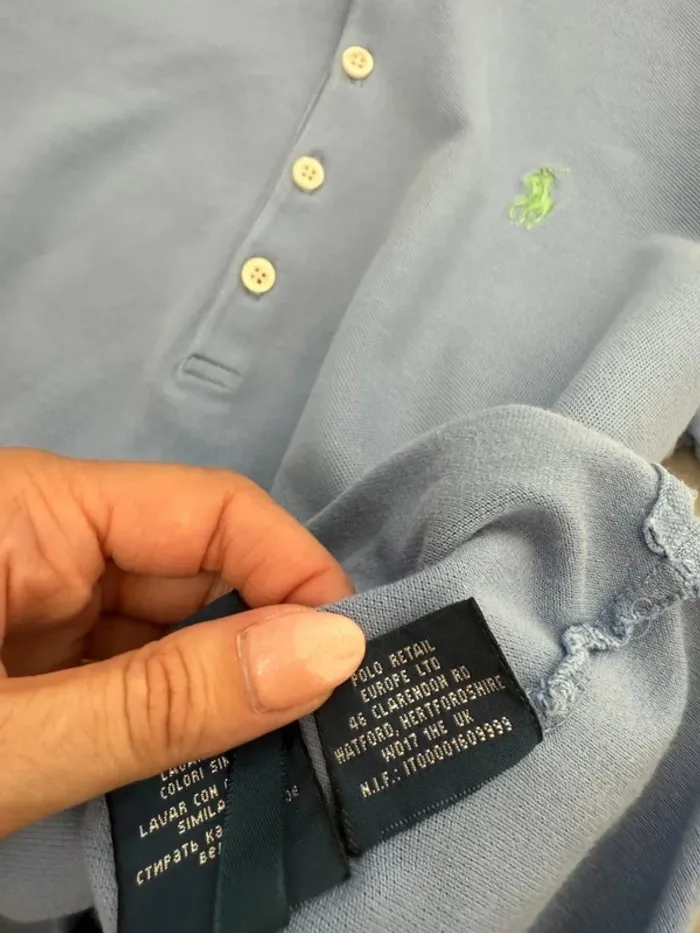 Polo Ralph Lauren femme bleu clair taile M très bon état - photo numéro 8