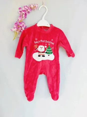 Pyjama velours mixte Noël 3 mois mixte King Bear