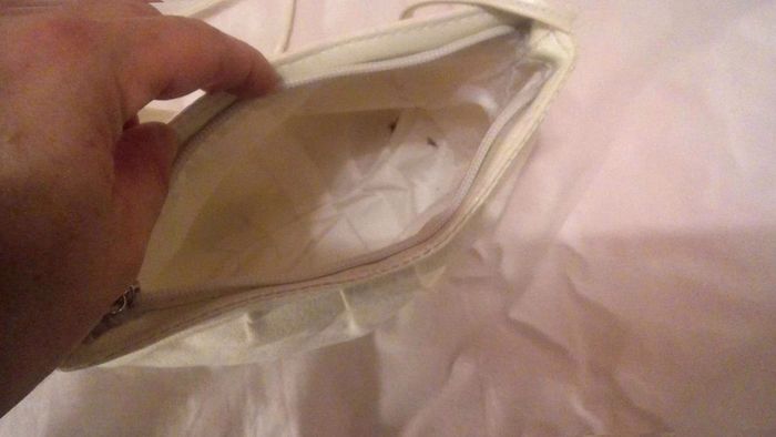 Petite pochette  /  sac blanc casse - photo numéro 4