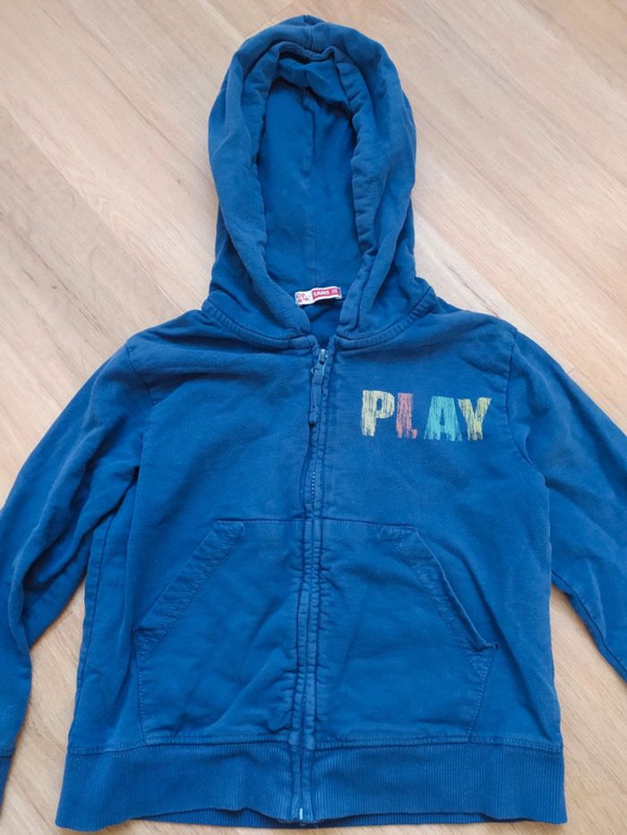 Sweat zippé capuche DPAM 5 ans  PLAY  bleu