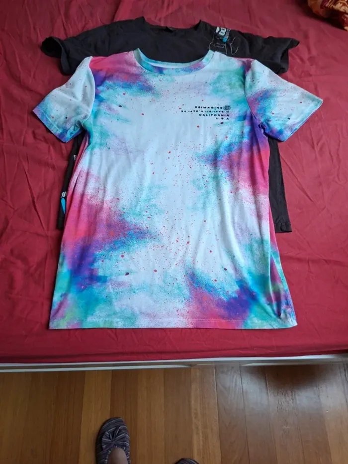 Lot de tee-shirts shirts anvhes courtes 14.ans - photo numéro 7