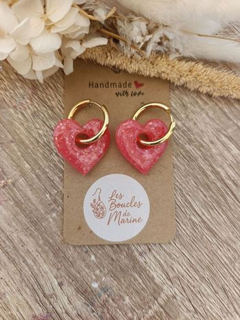 Boucles d'oreilles en résine 