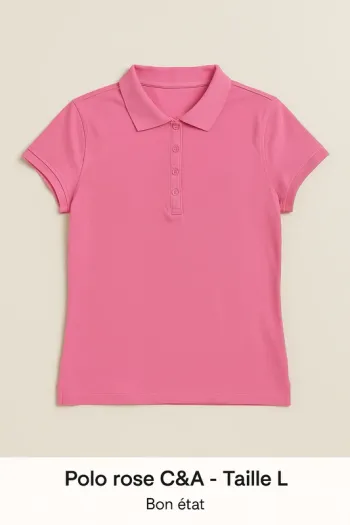 Polo rose C&A – Taille L