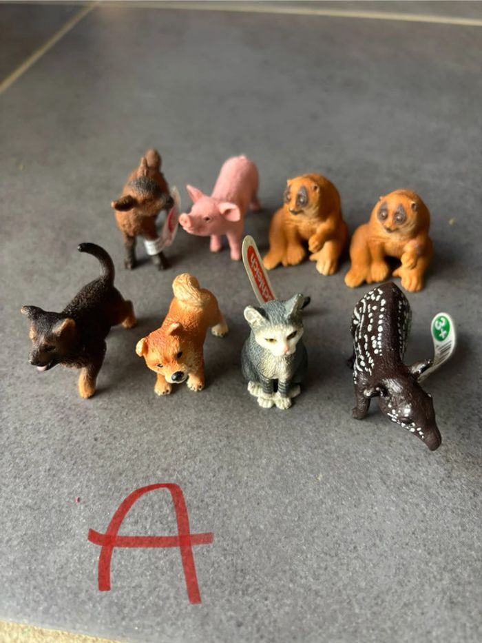 Animaux schleich flamant rose brebis lama chèvre biche renard chien éléphant - photo numéro 8