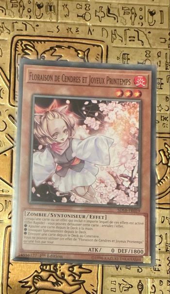 Carte yu-gi-oh floraison de cendres et joyeux printemps 