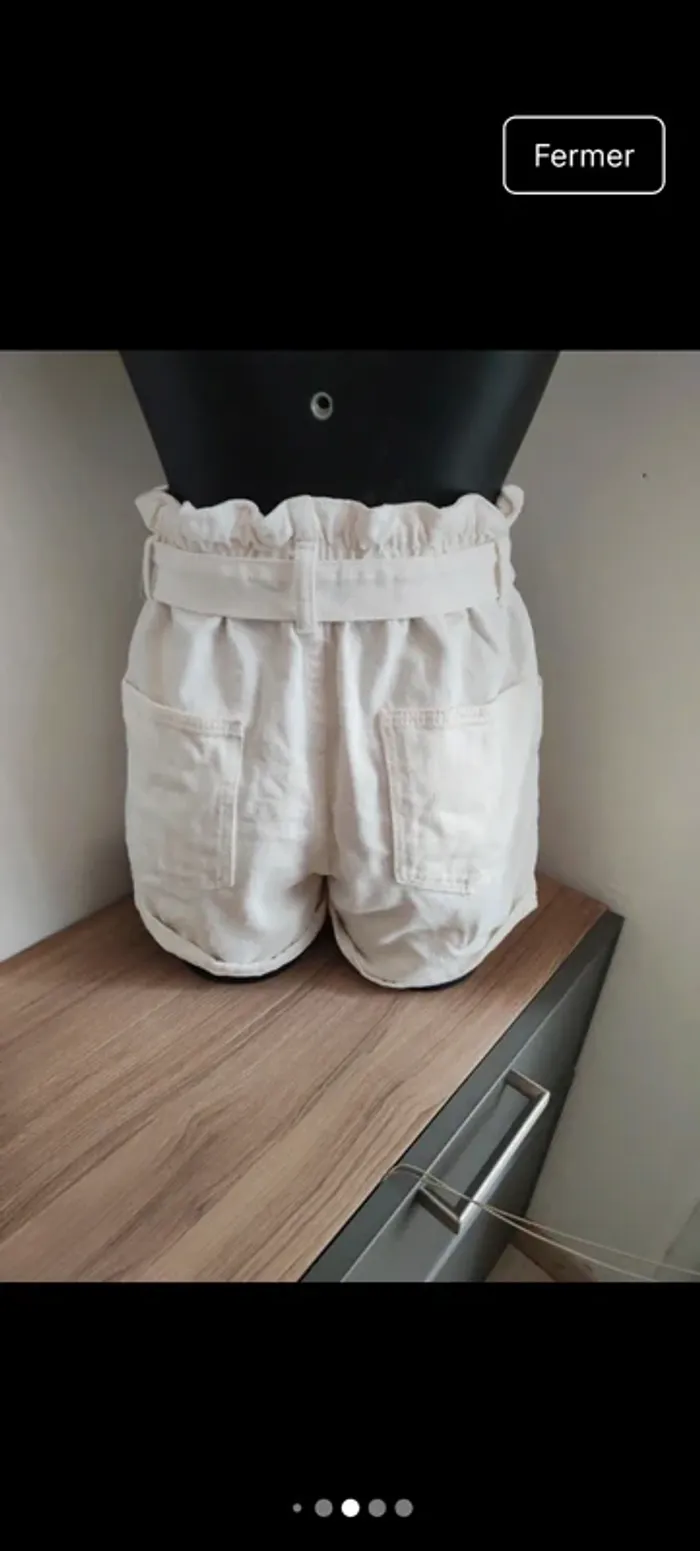Short blanc Esther H paris taille l - photo numéro 4