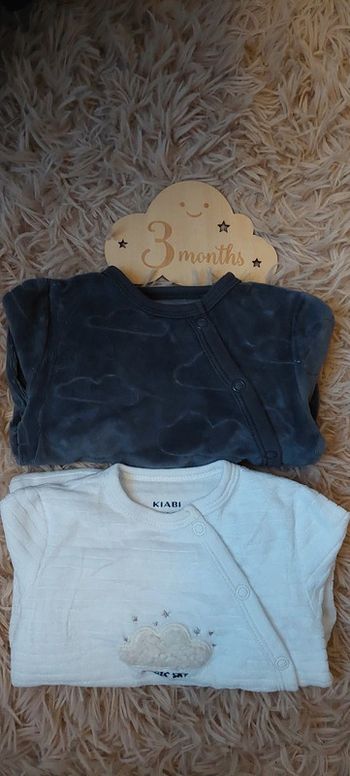 Lot pyjamas mixte kiabi taille 3 mois