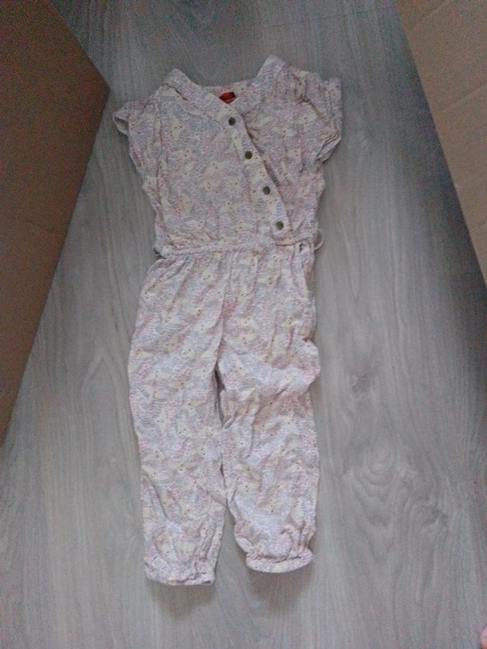 Combinaison en coton fille fleurs bohème