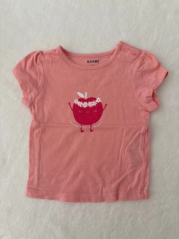 Tee shirt pomme rose 3 mois