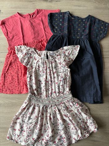 Lot de 3 robes courtes manches