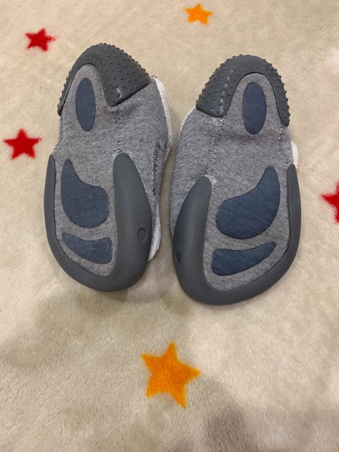 Chaussons de gym souples Mixte Décathlon Domyos Gris et Blanc T24 - photo numéro 4