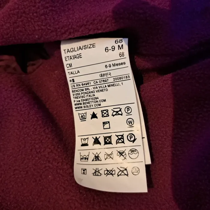 Doudoune Benetton Baby, 6/9 mois, neuve - photo numéro 5