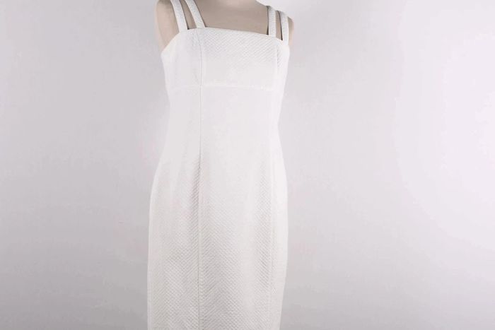 Jolie petite robe vintage 80-90's Rodier en coton gaufré - Taille 34 à 36 (#240249)