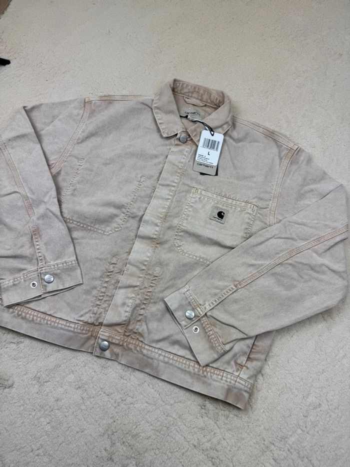 Veste Carhartt Sonora Jacket en Jean beige Neuf Taille L - photo numéro 2
