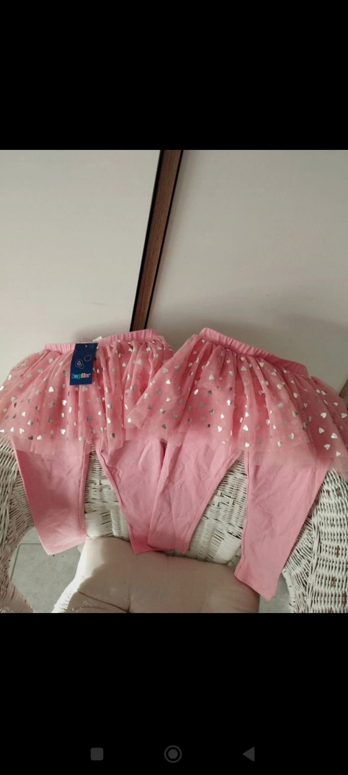 Lot legging tutu rose