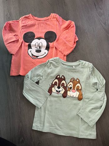 Lot 2 t-shirts manches longues Disney