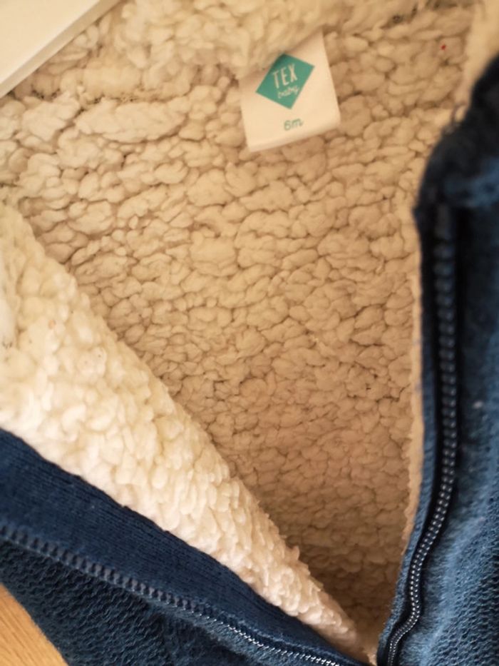 Gilet zippé chaud en bleu Tex 6 mois - photo numéro 6