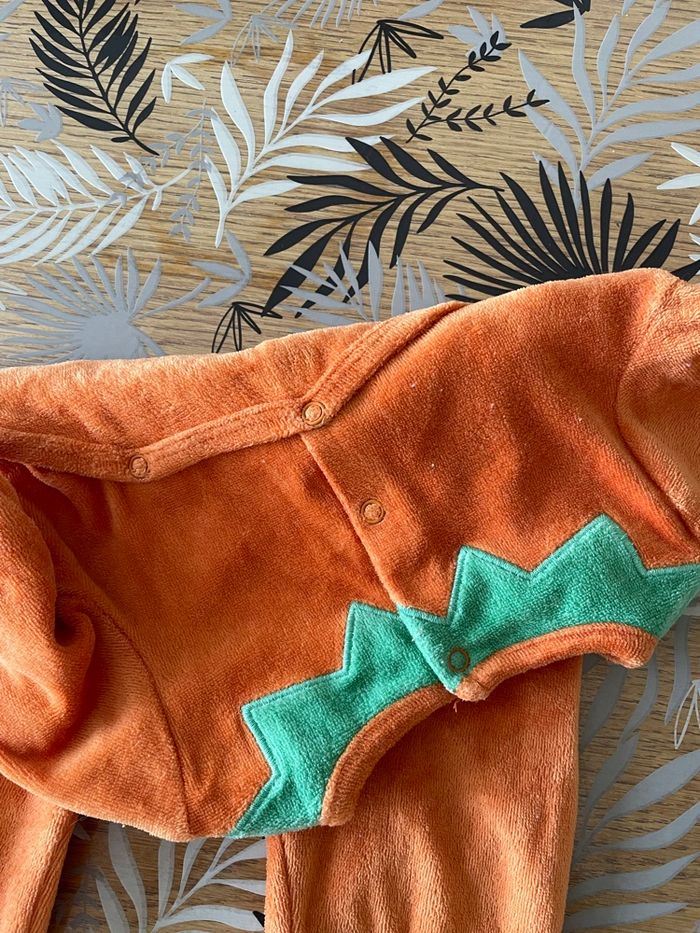 Ensemble pyjama sans pied + bonnet orange citrouille tex bb 3 mois - photo numéro 6