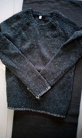 Pull gris pailletté