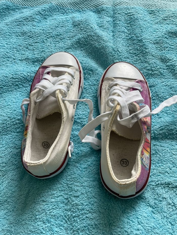 Chaussure fille à lacets, basket fille Barbie personnalisée, pointure 33 - photo numéro 4