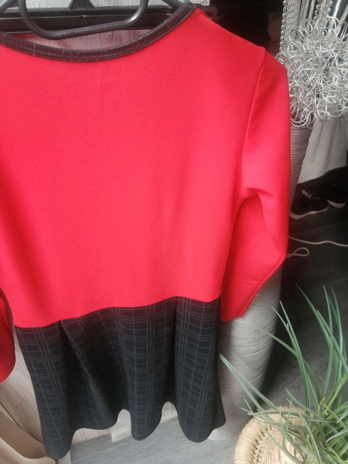 Robe manche longue rouge à carreaux 14A - photo numéro 8