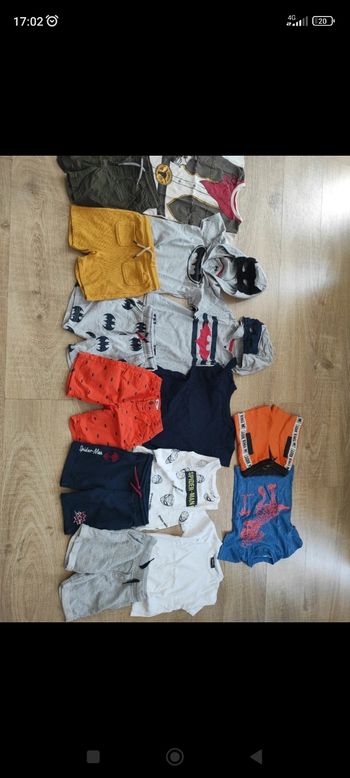 Lot habits garçon 3 ans avec shorts t-shirts et debardeur 