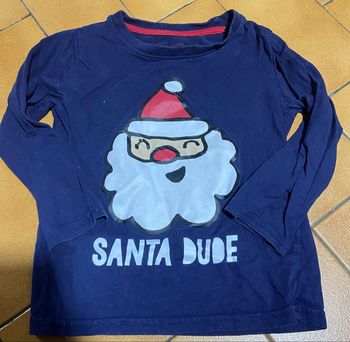 Tshirt bleu Noel taille 2/3 ans