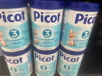Lot de 6 boites de lait 3e âge « Picot »