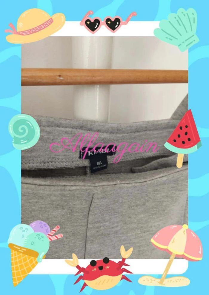 Salopette short confort grise 8ans - photo numéro 5