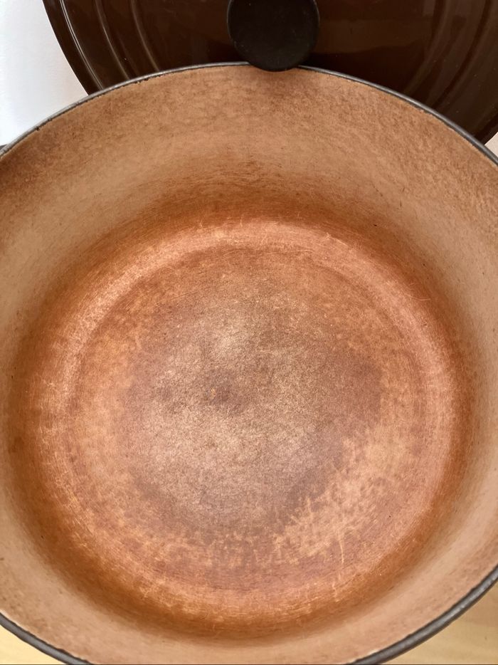 Vintage-Cocotte en fonte marron-Le Creuset - photo numéro 3