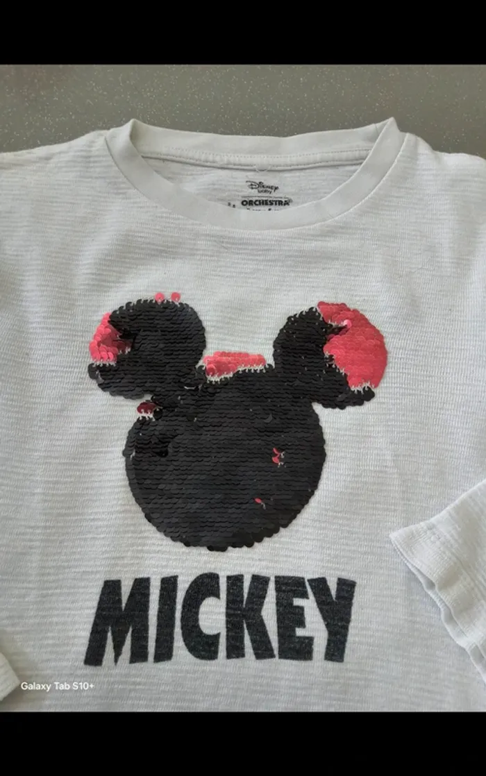 T shirt Mickey Paillettes changeantes - photo numéro 2