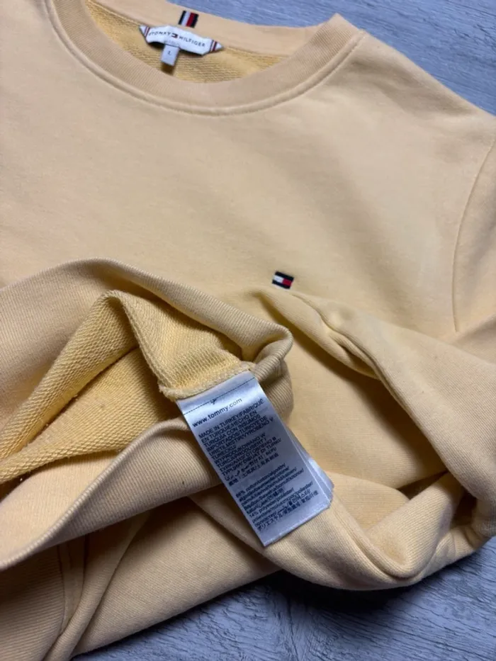 Pull Tommy Hilfiger - Jaune - Taille L - photo numéro 3