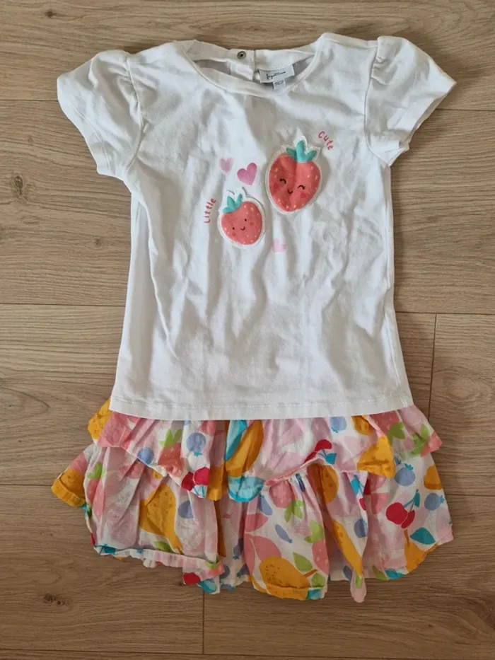Ensemble fille Fagottino – t-shirt + jupe – taille 24-30 mois - photo numéro 2