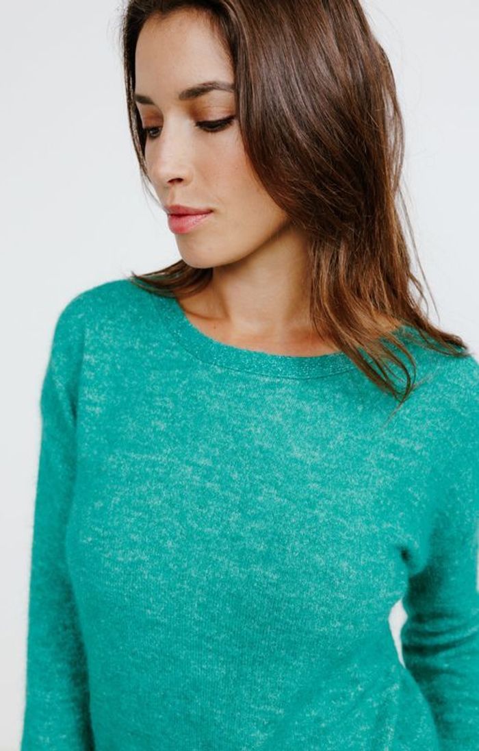 Pull manches longues - vert lagon - taille 5 - Armand Thiery - photo numéro 2