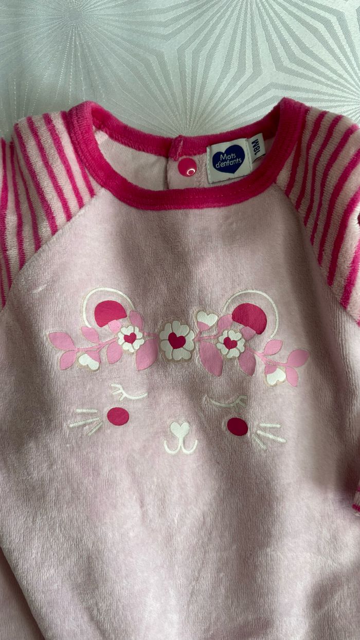 Pyjama velours fille 18 mois - photo numéro 5