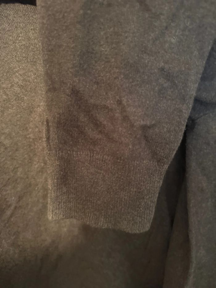 Pull Col V Homme Marron - Tommy Hilfiger - Taille L - Très Bon État - photo numéro 4