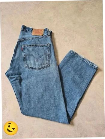 Jeans Levi's 501 W32 FR42 L30 coupe droite bleu Homme Men pan423b