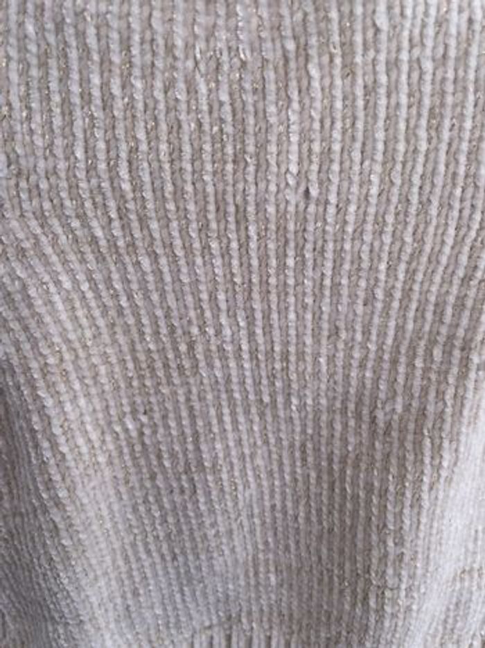 Gilet blanc crème et doré - photo numéro 4